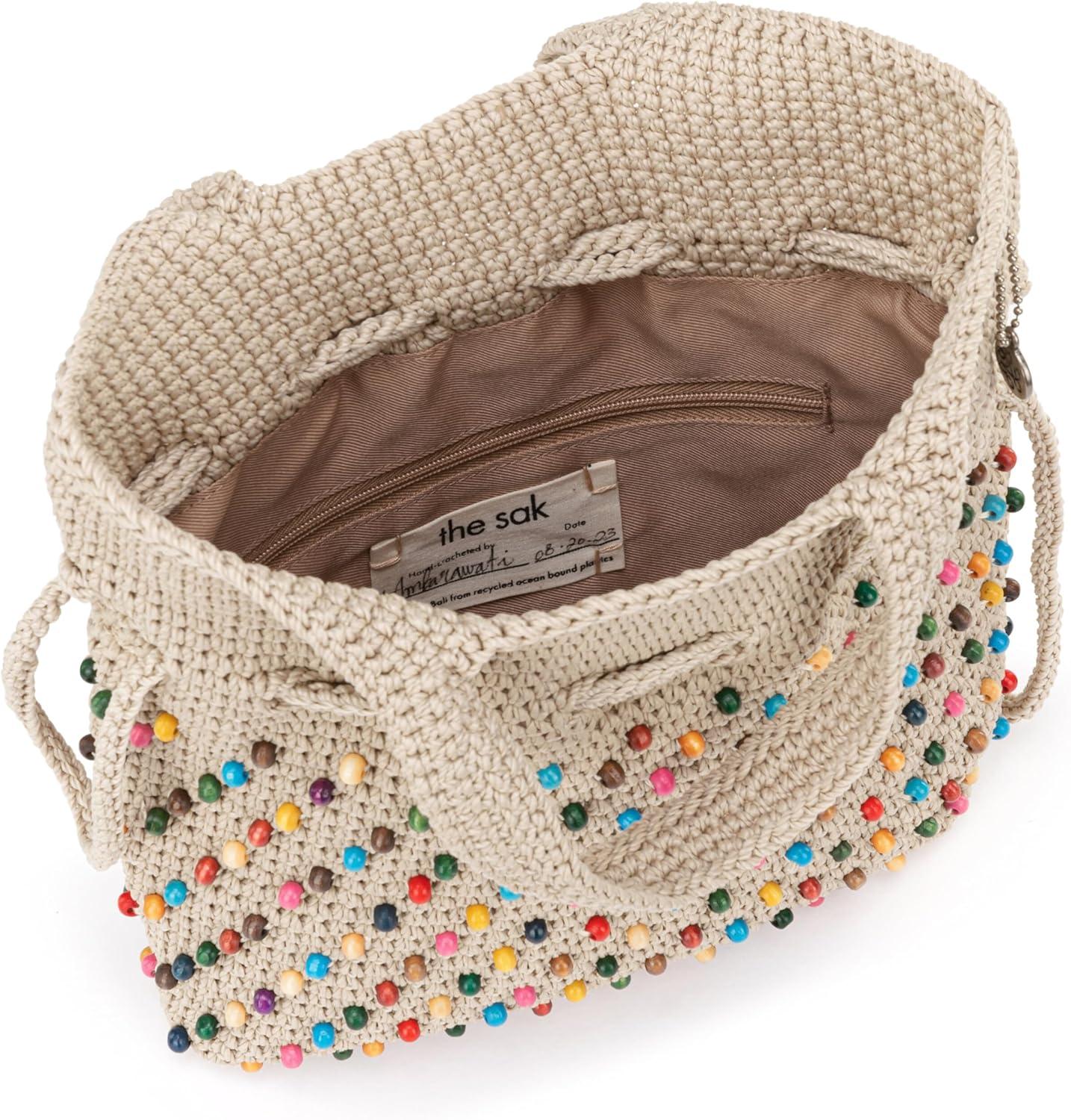 imageThe Sak Womens Glenna Drawstring Mini CrossbodyEcru Multi Beads