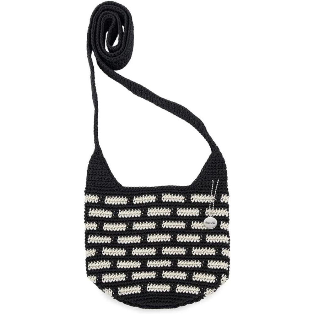 imageThe Sak 121 Crossbody Bag in Crochet Single Crossbody StrapBlack Tile