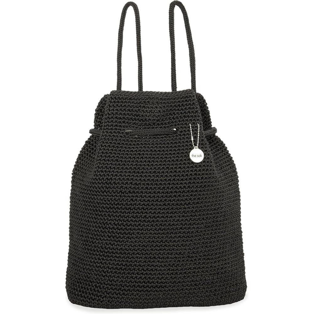 imageThe Sak Large Dylan Backpack in Crochet Adjustable BackstrapBlack