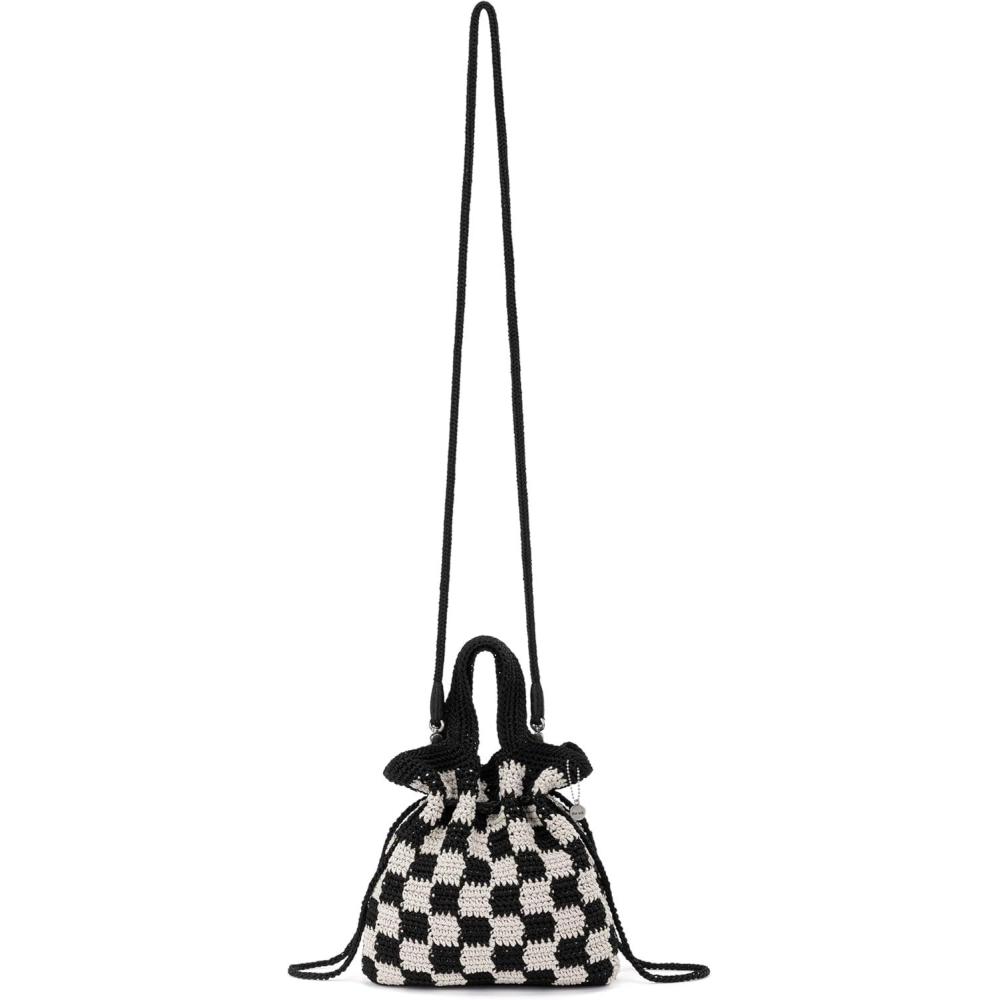 imageThe Sak Womens Glenna Drawstring Mini CrossbodyBlack Check