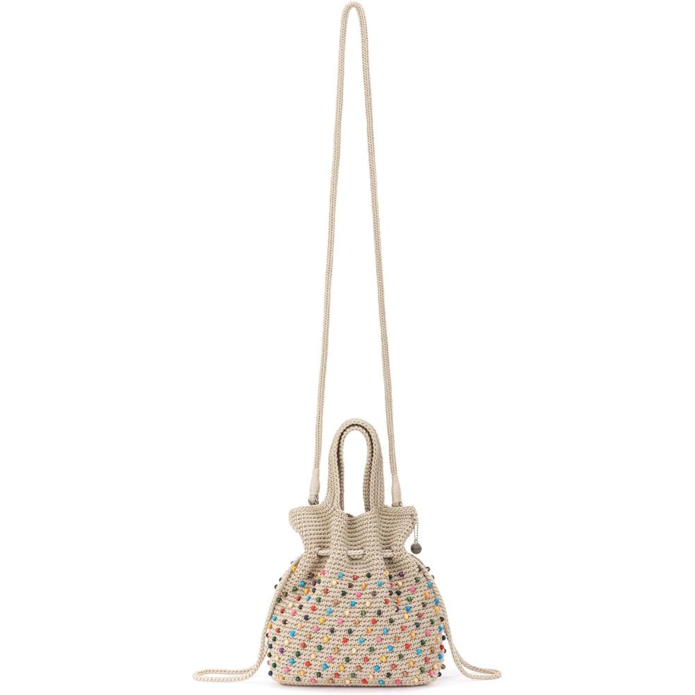 imageThe Sak Womens Glenna Drawstring Mini CrossbodyEcru Multi Beads