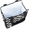 The Sak Ellen Insulated Tote in Crochet, Double Handle Straps, Black Check
