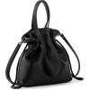 The Sak Womens Glenna Drawstring Mini Crossbody(Black)