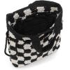 The Sak Womens Glenna Drawstring Mini Crossbody(Black Check)