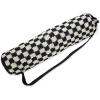 The Sak Yoga Mat Bag in Crochet, Drawstring Closure, Black Check