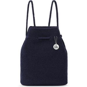 The Sak Large Dylan Backpack in Crochet, Adjustable Backstrap(Denim)