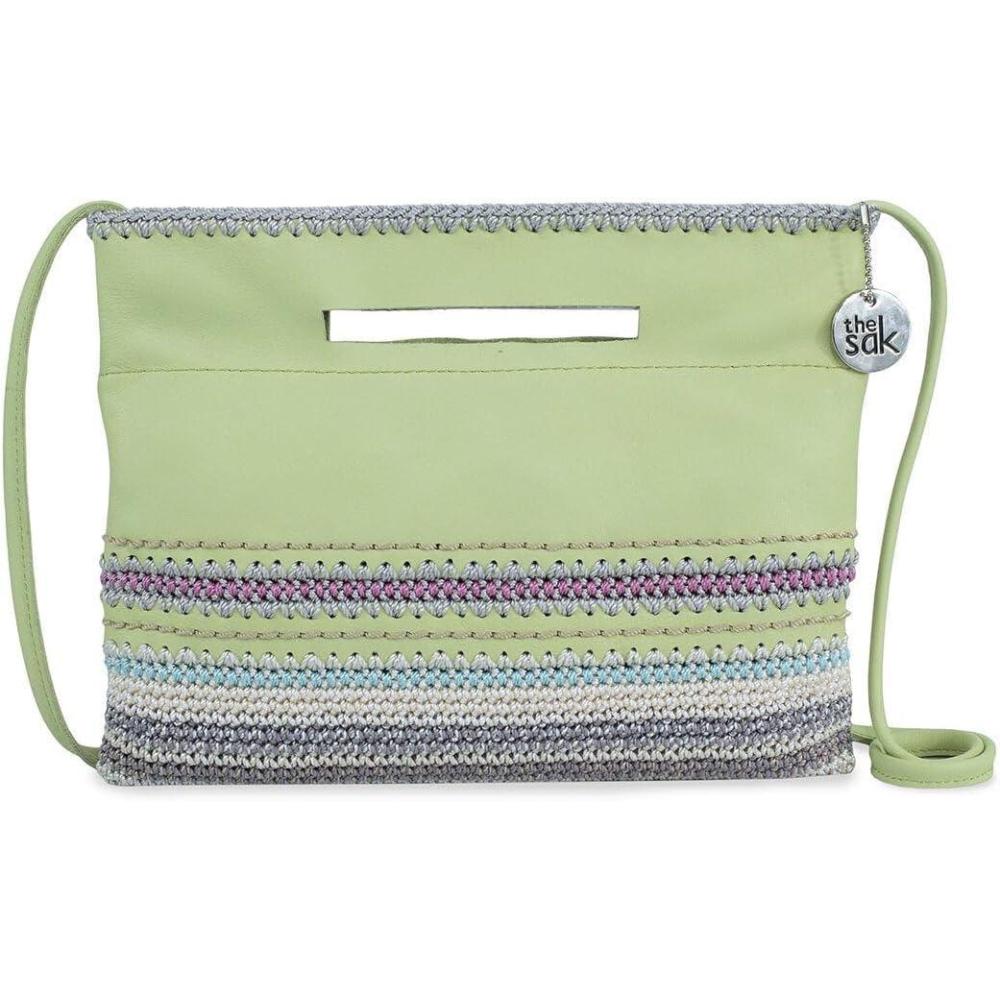imageThe Sak Linden 3in1 Convertible Crossbody Bag in Leather Adjustable amp Removable Straps Key Lime Seminyak