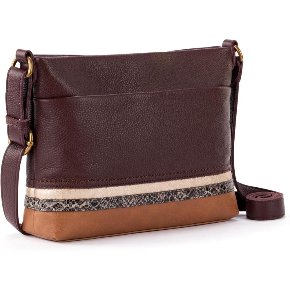 imageThe Sak Melrose Leather CrossbodyMahogany Snake Block