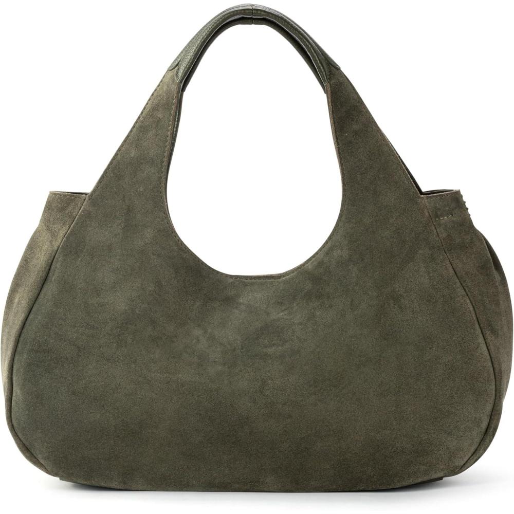 imageThe Sak Rylan Medium Satchel in Leather Double Handles amp Removable Crossbody StrapMoss Suede