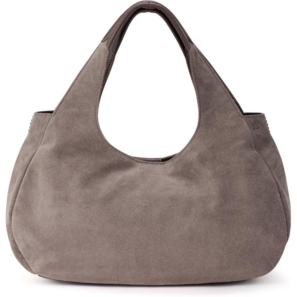 imageThe Sak Rylan Medium Satchel in Leather Double Handles amp Removable Crossbody StrapMushroom Suede