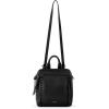 The Sak Loyola Mini Backpack in Leather, Convertible Design with Adjustable Strap, Black(Black)