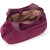 The Sak Rylan Medium Satchel in Leather, Double Handles & Removable Crossbody Strap(Currant Suede)