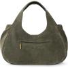The Sak Rylan Medium Satchel in Leather, Double Handles & Removable Crossbody Strap(Moss Suede)