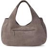The Sak Rylan Medium Satchel in Leather, Double Handles & Removable Crossbody Strap(Mushroom Suede)