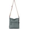 The Sak Women’s Melrose Leather Crossbody Bag, Everyday Purse with Detachable Tassel Keychain & Adjustable Crossbody Strap, Handcrafted & Sustainably-Made, Dusty Blue