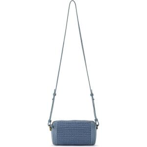 The Sak Ivy Drawstring Bucket Bag in Leather, Convertible Purse with Crossbody Strap(Coastal Block Espadrille)