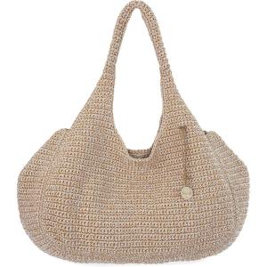 The Sak Rylan Medium Satchel in Leather, Double Handles & Removable Crossbody Strap(Bamboo Static)