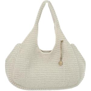 The Sak Rylan Medium Satchel in Leather, Double Handles & Removable Crossbody Strap(Natural)