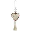 The Sak Back to Bali Heart Dangle in Hand-Crochet, Decorative Keychain, Natural
