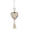 The Sak Back to Bali Heart Dangle in Hand-Crochet, Decorative Keychain, Natural