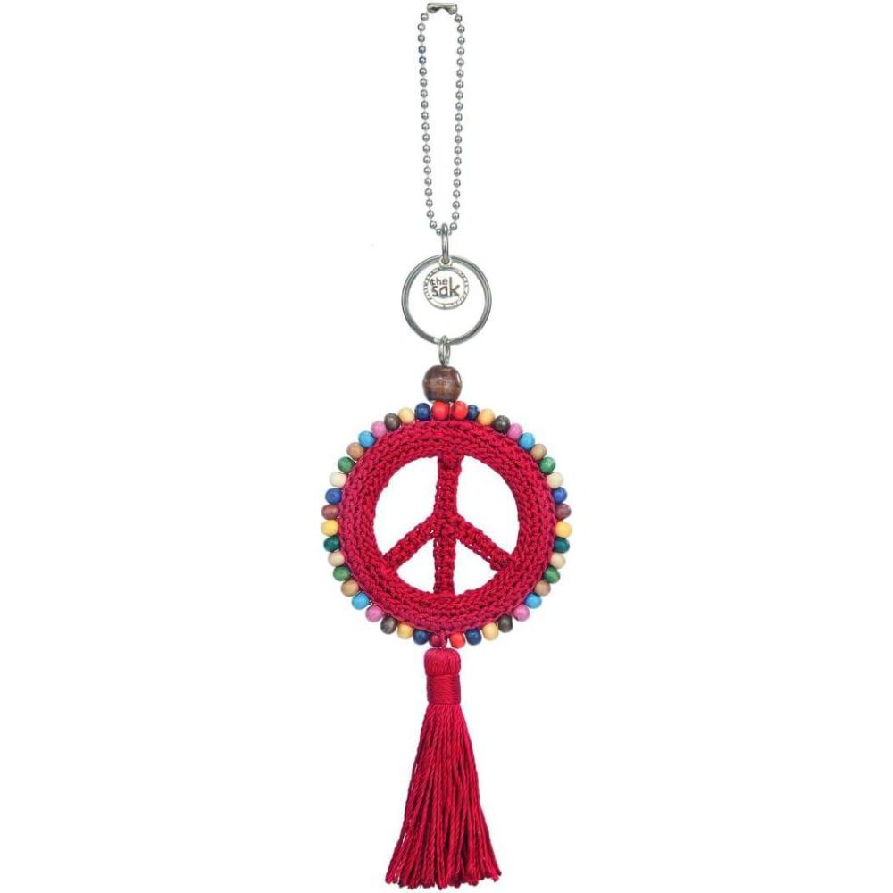 imageThe Sak Back to Bali Peace Dangle Decorative Keychain Rocket Red