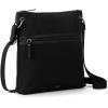 The Sak Esperato Nylon Flat Crossbody in Eco Twill, Adjustable Repreve Webbing Strap(Black Ecotwill)