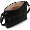 The Sak Esperato Nylon Flat Crossbody in Eco Twill, Adjustable Repreve Webbing Strap(Black Ecotwill)