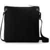 The Sak Esperato Nylon Flat Crossbody in Eco Twill, Adjustable Repreve Webbing Strap(Black Ecotwill)