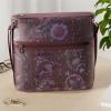 The Sak Esperato Nylon Flat Crossbody in Eco Twill, Adjustable Repreve Webbing Strap(Burgundy Spirit Desert)