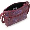 The Sak Esperato Nylon Flat Crossbody in Eco Twill, Adjustable Repreve Webbing Strap(Burgundy Spirit Desert)