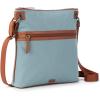 The Sak Esperato Nylon Flat Crossbody in Eco Twill, Adjustable Repreve Webbing Strap(Denim)