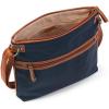 The Sak Esperato Nylon Flat Crossbody in Eco Twill, Adjustable Repreve Webbing Strap(Navy)