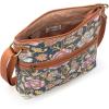 The Sak Esperato Nylon Flat Crossbody in Eco Twill, Adjustable Repreve Webbing Strap(Sapphire Bali Blossom)