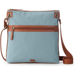 The Sak Esperato Nylon Flat Crossbody in Eco Twill, Adjustable Repreve Webbing Strap(Denim)