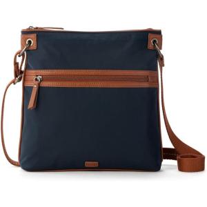 The Sak Esperato Nylon Flat Crossbody in Eco Twill, Adjustable Repreve Webbing Strap(Navy)