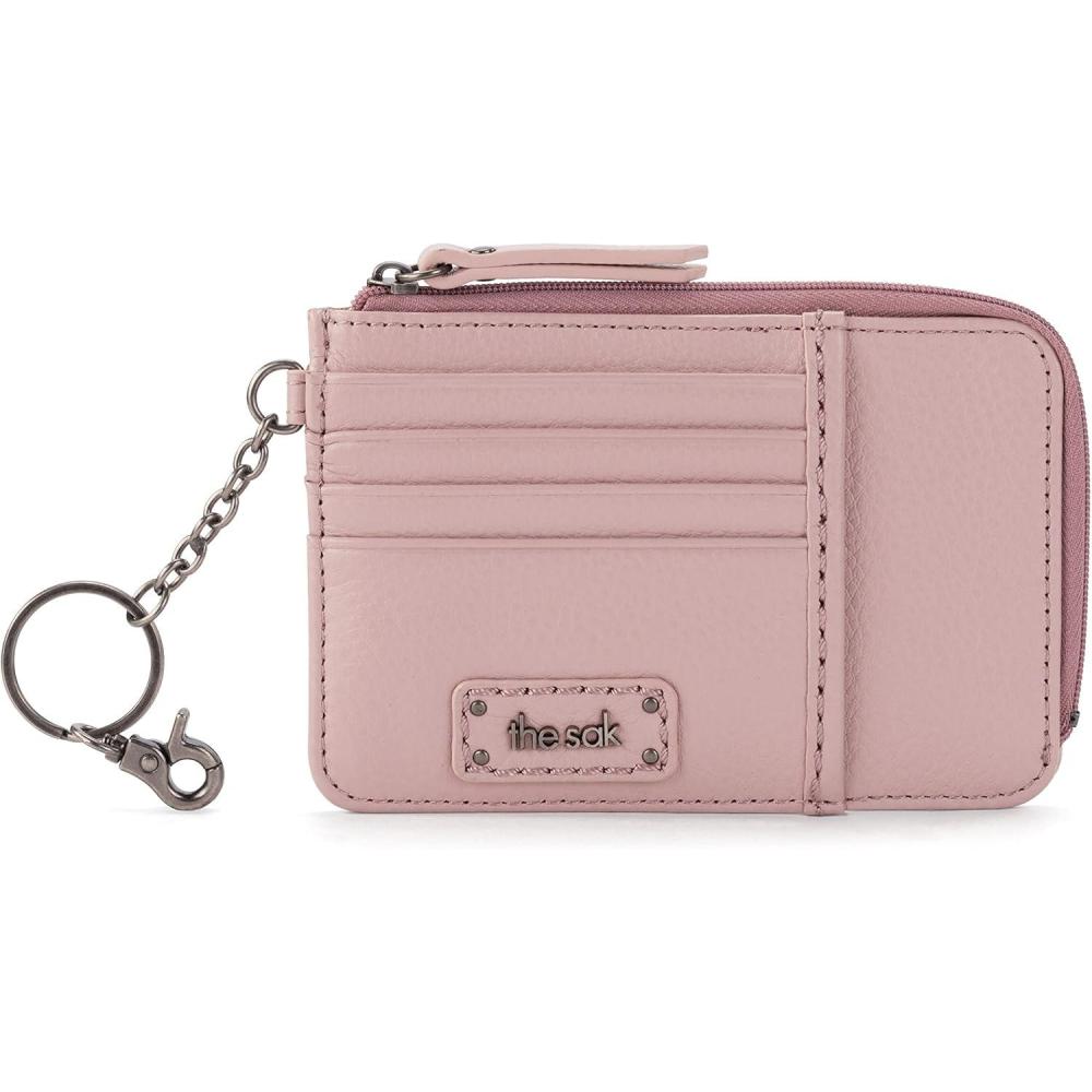 imageThe Sak Iris Wallet in Leather Elevated Card Holder with Keychain RosewoodRosewood