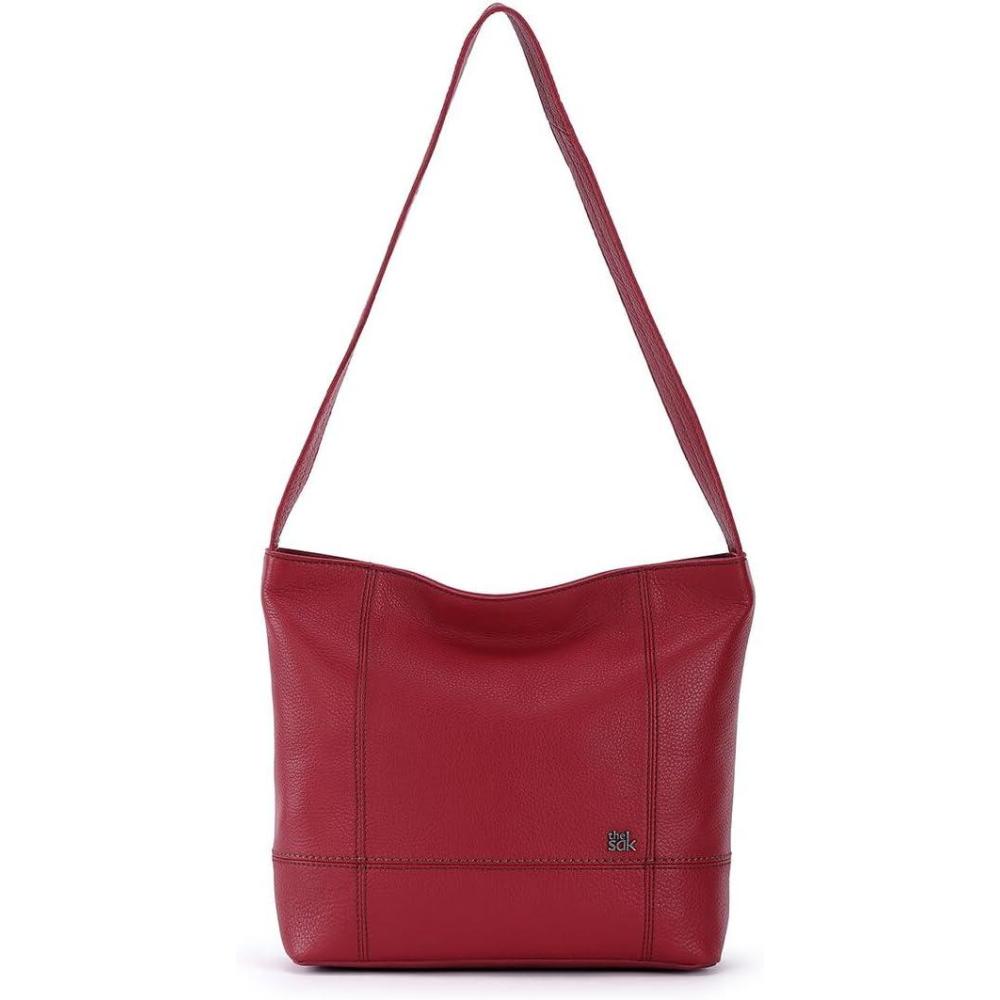 imageThe Sak De Young Hobo Bag  Premium Leather Womens Handbag for Everyday amp Travel  Durable Large Purse With Zipper PocketScarlet