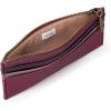 The Sak Neva Large Card Wallet – Slim Leather Wallet for Women – Card Holder With 6 Credit Card Slots & Zipper Closure | Large(Currant Block)