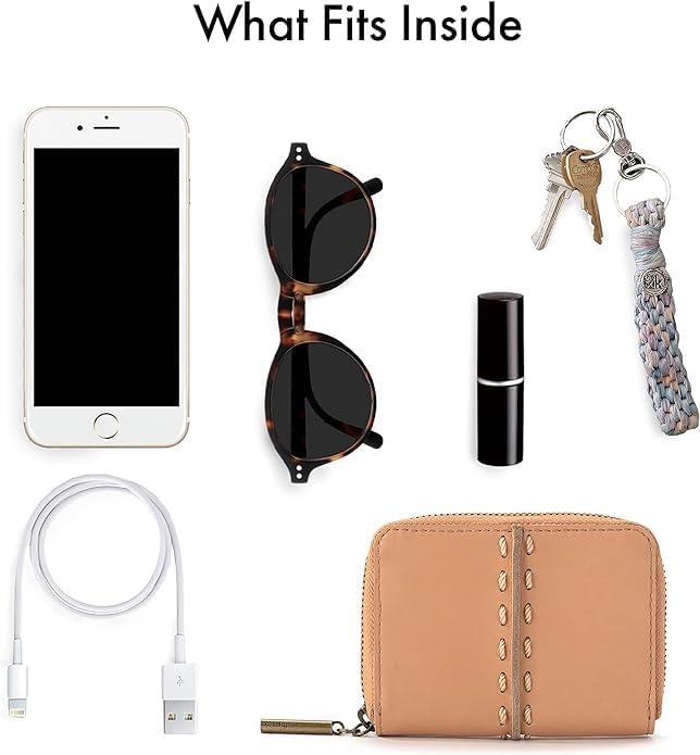 imageThe Sak Tess Sling Purse Small Womans Crossbody Bag For Everyday amp Travel Handbag With Zipper Closure amp Adjustable StrapDark Silver Leather