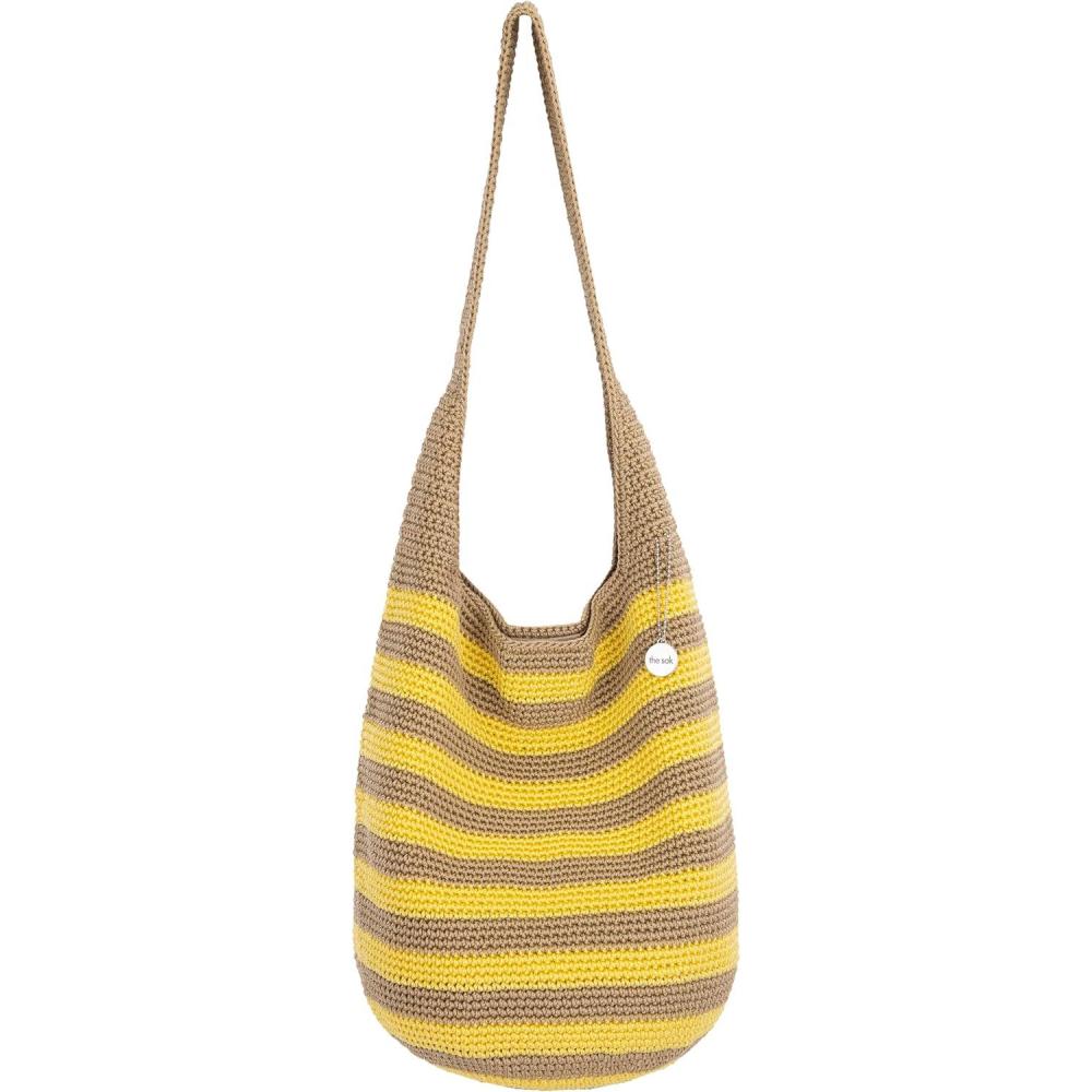 imageThe Sak 120 Hobo Bag  Large Womens Purse amp Shoulder Bag  Handbag With Back Zipper Pocket and Magnetic Snap ClosureLemon Drop Stripe