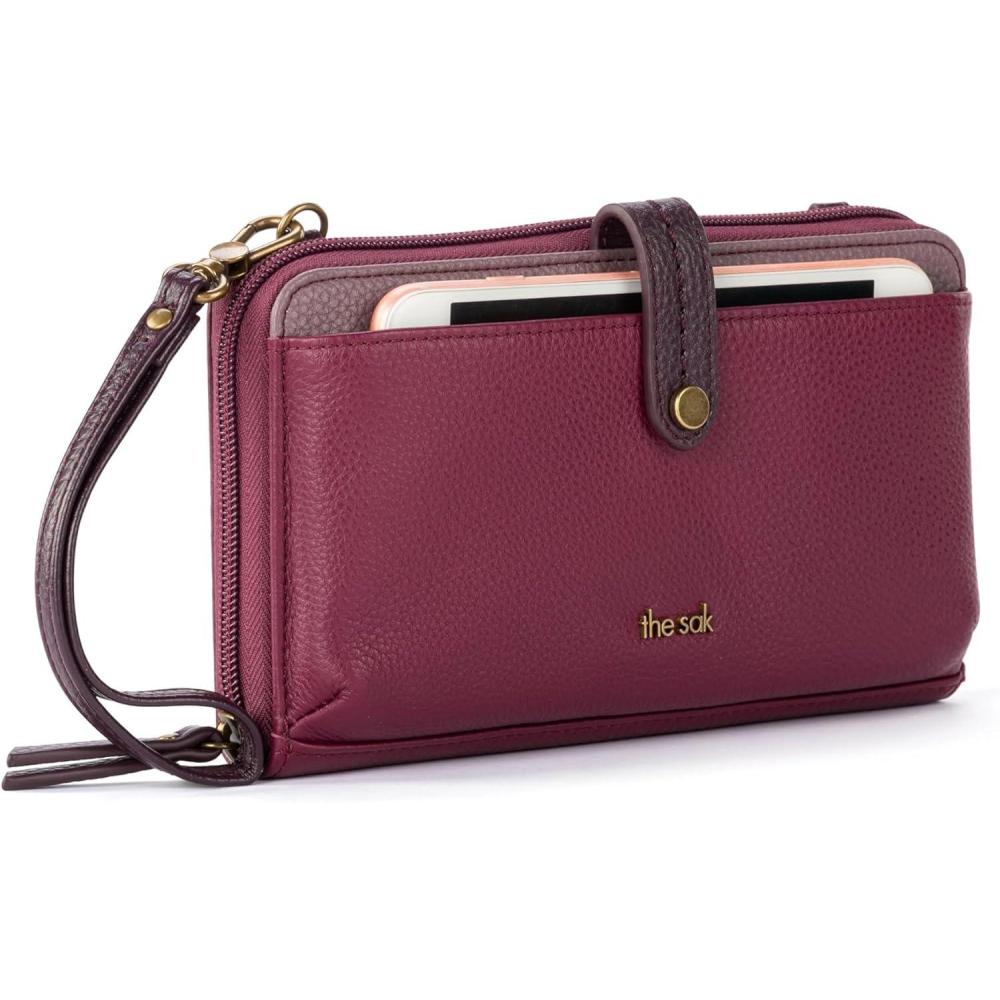 imageThe Sak Iris Smartphone Crossbody Purse Small Womens Cellphone Bag amp Wallet For Everyday Convertible Wristlet With ZipperCurrant Block