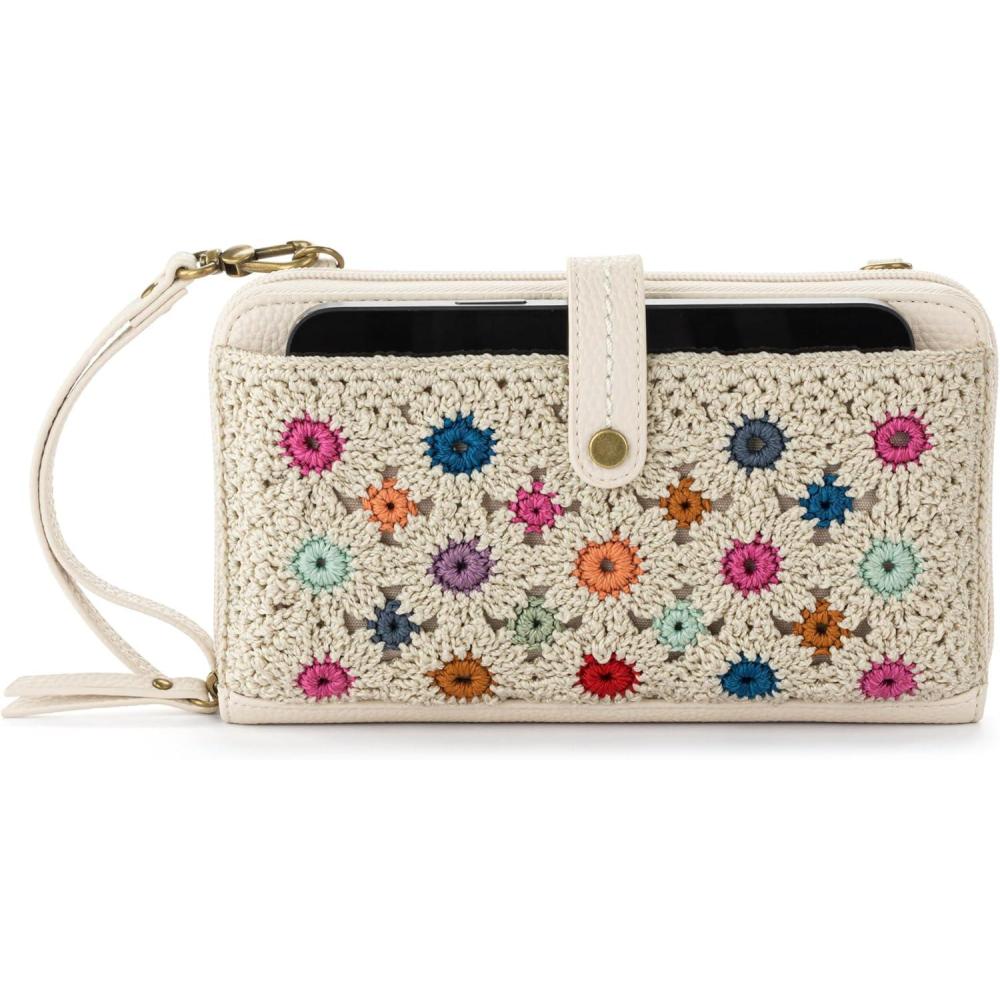 imageThe Sak Iris Smartphone Crossbody Purse Small Womens Cellphone Bag amp Wallet For Everyday Convertible Wristlet With ZipperNatural Multi Flower