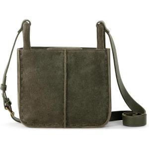 The Sak Los Feliz Small Crossbody Purse – Women’s Leather Handbag For Everyday & Travel – Mini HandBag With Adjustable Strap(Moss Suede)