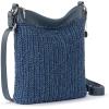 The Sak Lucia Crossbody Bag in Crochet, Convertible Purse with Adjustable Shoulder Strap(Denim Tonal Straw)