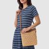 The Sak Lucia Crossbody Bag in Crochet, Convertible Purse with Adjustable Shoulder Strap(Natural Primrose Straw)