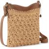 The Sak Lucia Crossbody Bag in Crochet, Convertible Purse with Adjustable Shoulder Strap(Natural Primrose Straw)