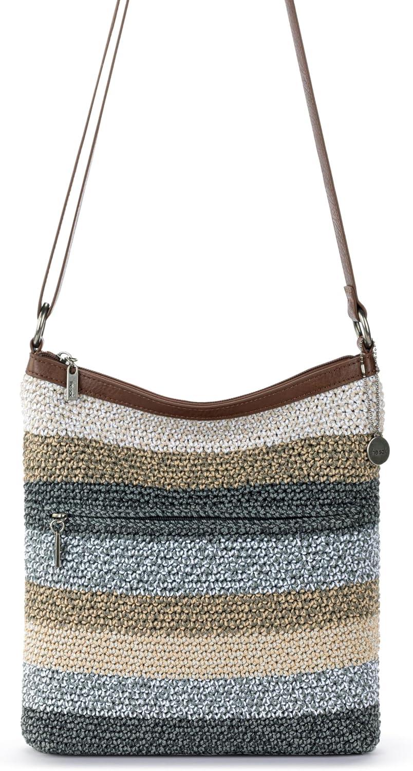 imageThe Sak Lucia Crossbody Bag in Crochet Convertible Purse with Adjustable Shoulder StrapDesert Stripe