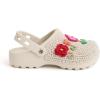 The Sak Bolo Clog Shoe – Women’s Slip On Crochet Sandal for Indoor & Outdoor Use, Lightweight Comfortable Mule Shoes(Flower Ecru)
