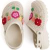The Sak Bolo Clog Shoe – Women’s Slip On Crochet Sandal for Indoor & Outdoor Use, Lightweight Comfortable Mule Shoes(Flower Ecru)
