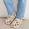 The Sak Bolo Clog Shoe – Women’s Slip On Crochet Sandal for Indoor & Outdoor Use, Lightweight Comfortable Mule Shoes(Natural Multi Flower)